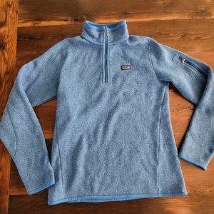 Women's quarter zip Patagonia Better Sweater, royal blue, size medium